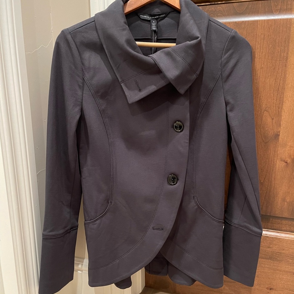 WHBM Charcoal Lounge jacket Size 6 NWT